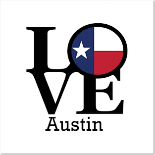 LOVE Austin Texas Posters and Art